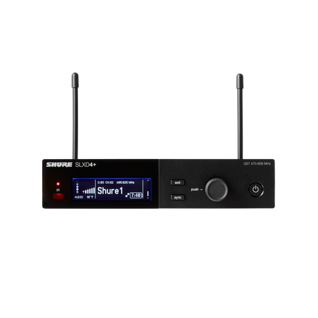 Shure SLXD14/98H Combo System with SLXD1 Bodypack, SLXD4 Receiver, and Beta 98H/C Clip-on Gooseneck Microphone Microphones Shure