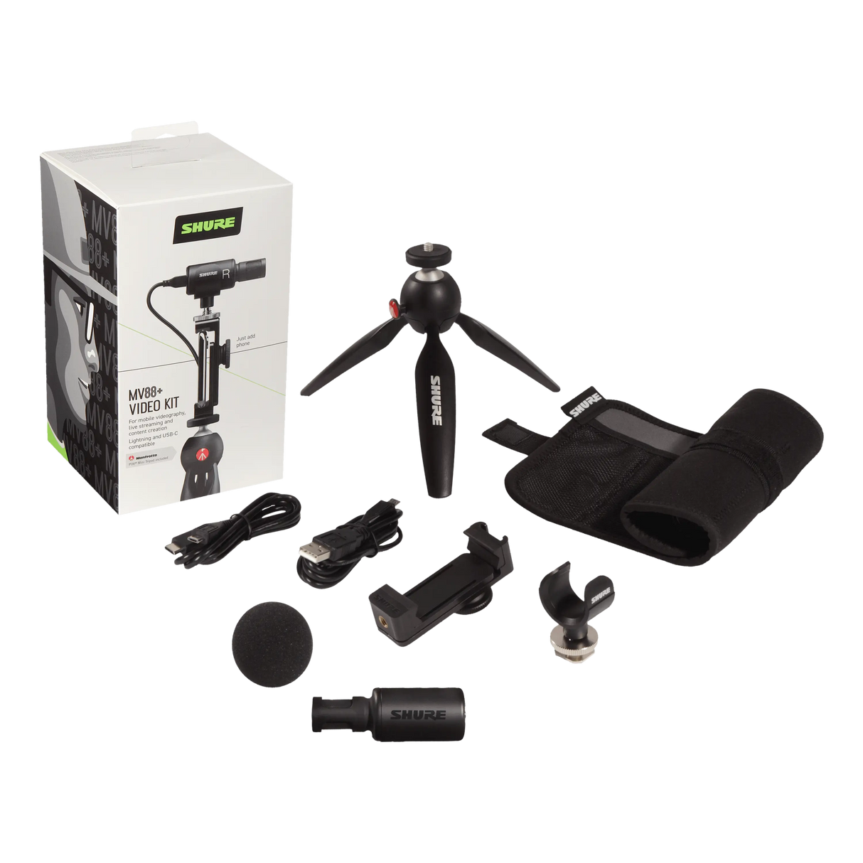 Shure AMV-PC Phone Clamp and mic clip for MV88+ Microphones Shure