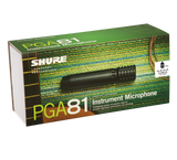 Shure PGA81-LC Cardioid dynamic instrument microphone - less cable Microphones Shure