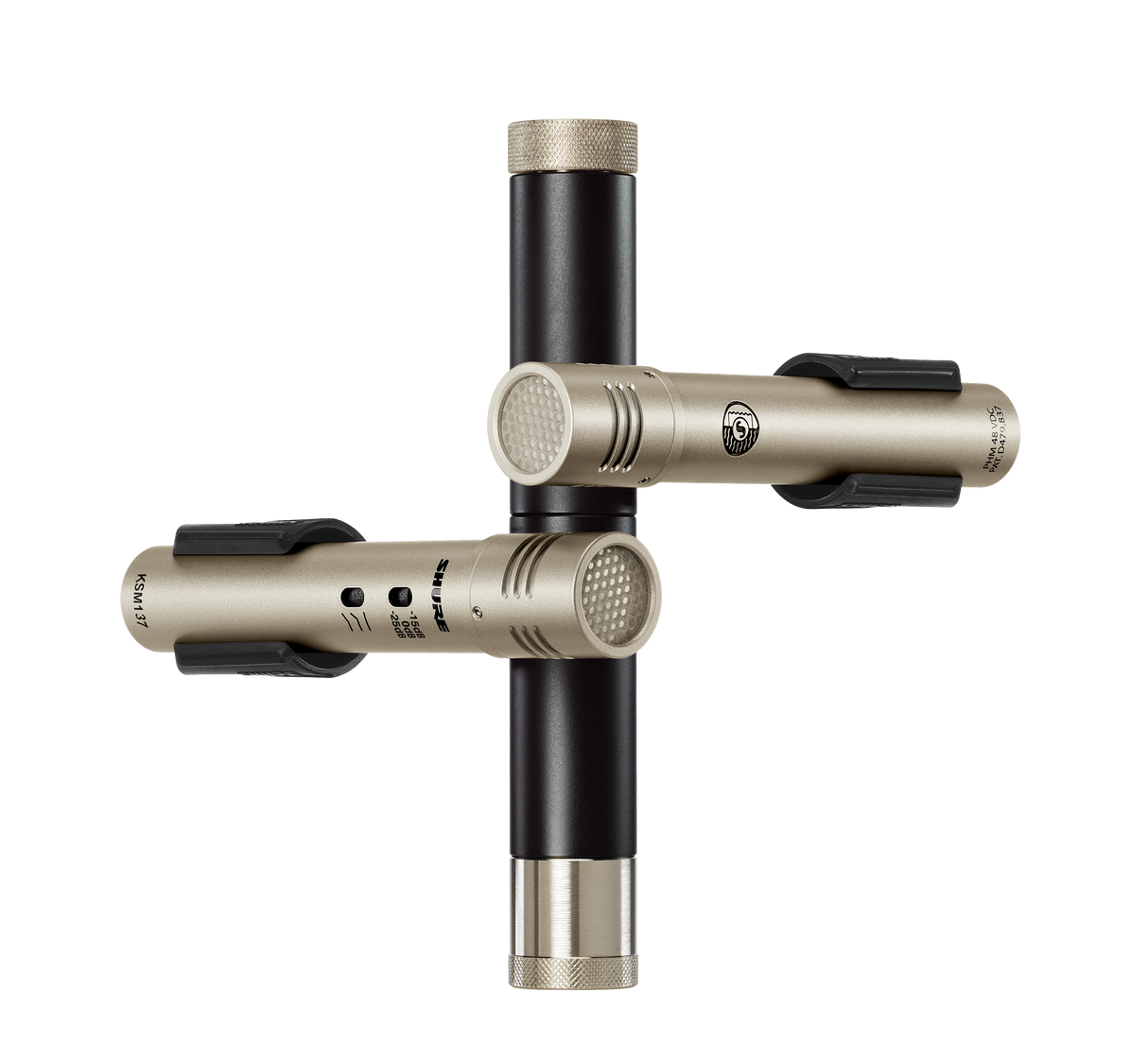 Shure KSM137/SL Cardioid Studio Condenser Microphone (Champagne), Foam Windscreen and Carrying Case Microphones Shure