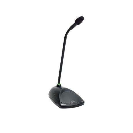 Shure MX410RLPDF/C Microflex 10" Gooseneck Microphone Cardioid Low Profile with Light Ring Dualflex Microphnes Shure