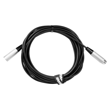 Shure C25J 25' Hi-Flex Cable®, Chrome XLR Connectors Microphones Shure