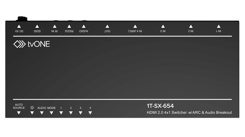 tvONE 4x1 4K60 HDMI 2.0 Ultra slim switcher with HDCP 2.2 - 1T-SX-654