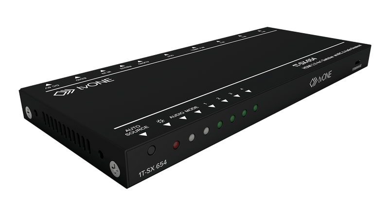 tvONE 4x1 4K60 HDMI 2.0 Ultra slim switcher with HDCP 2.2 - 1T-SX-654