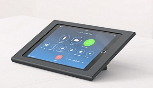 Heckler H612-BG Zoom Rooms Console for iPad 10.2-inch with Redpark Gigabit + PoE (Black Grey)