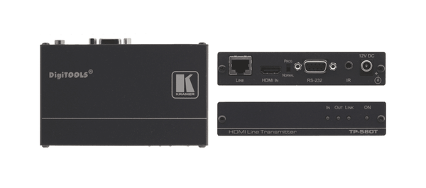 Kramer TP-580T 4K60 4:2:0 HDMI HDCP 2.2 Transmitter with RS–232 & IR over Long–Reach HDBaseT