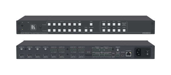 Kramer VS-62HA 6x2 4K60 4:2:0 HDMI/Audio Automatic Matrix Switcher