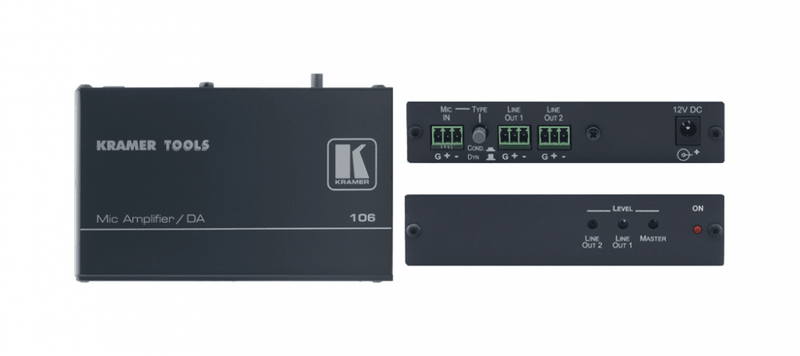 Kramer 106 1:2 Microphone to Line Distribution Amplifier