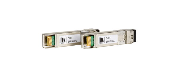 Kramer OSP-SM10S Optical SFP+ Transceiver Pair over 10G 1270/1330nm Simplex SM Fiber