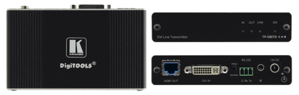 Kramer TP-580TD 4K60 4:2:0 DVI HDCP 2.2 Transmitter with RS–232 & IR over Long–Reach HDBaseT