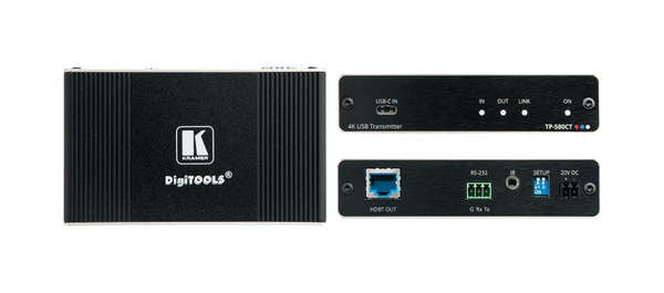 Kramer TP-580CT 4K60 4:2:0 USB–C Transmitter with RS–232 & IR over Long–Reach HDBaseT