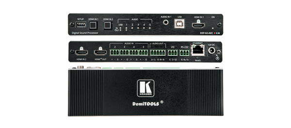 Kramer DSP-62-AEC 6x2 PoE Audio Matrix with DSP and AEC