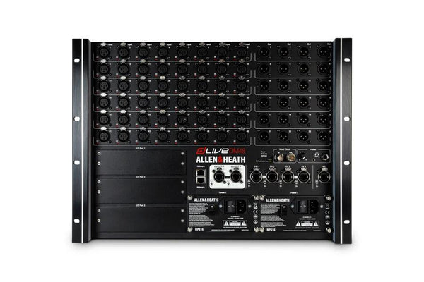 Allen & Heath AH-DLIVE-DM48 dLive S Class MixRack 48x24 I/O, 128 x 64 FPGA, 3 option I/O, ME-1 port, Dual DX Expander Link, Hot Swap PSU