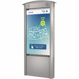 Peerless-AV KOP55XHB-SA Smart City Kiosk with 55-inch outdoor display and speakers, front view