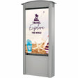 Peerless-AV KOP55XHB2-S Dual-Sided Smart City Kiosk front view, silver finish