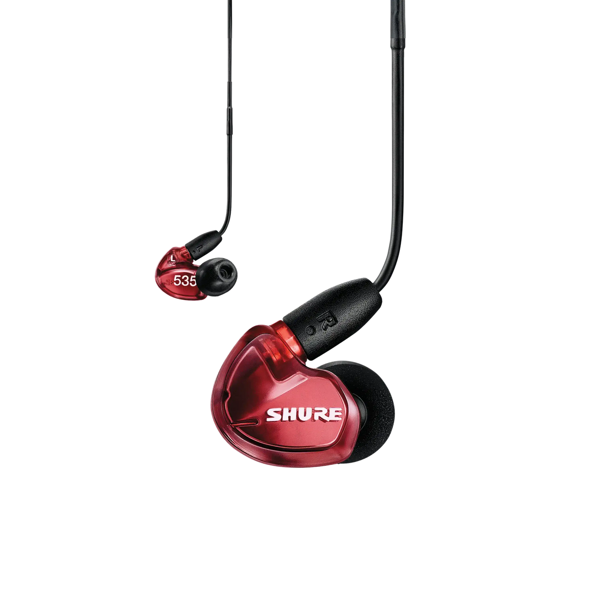 Shure SE535 Sound-Isolating In-Ear Stereo Headphones with 3.5mm Audio Cable (Clear) - SE535-CL Headphones Shure