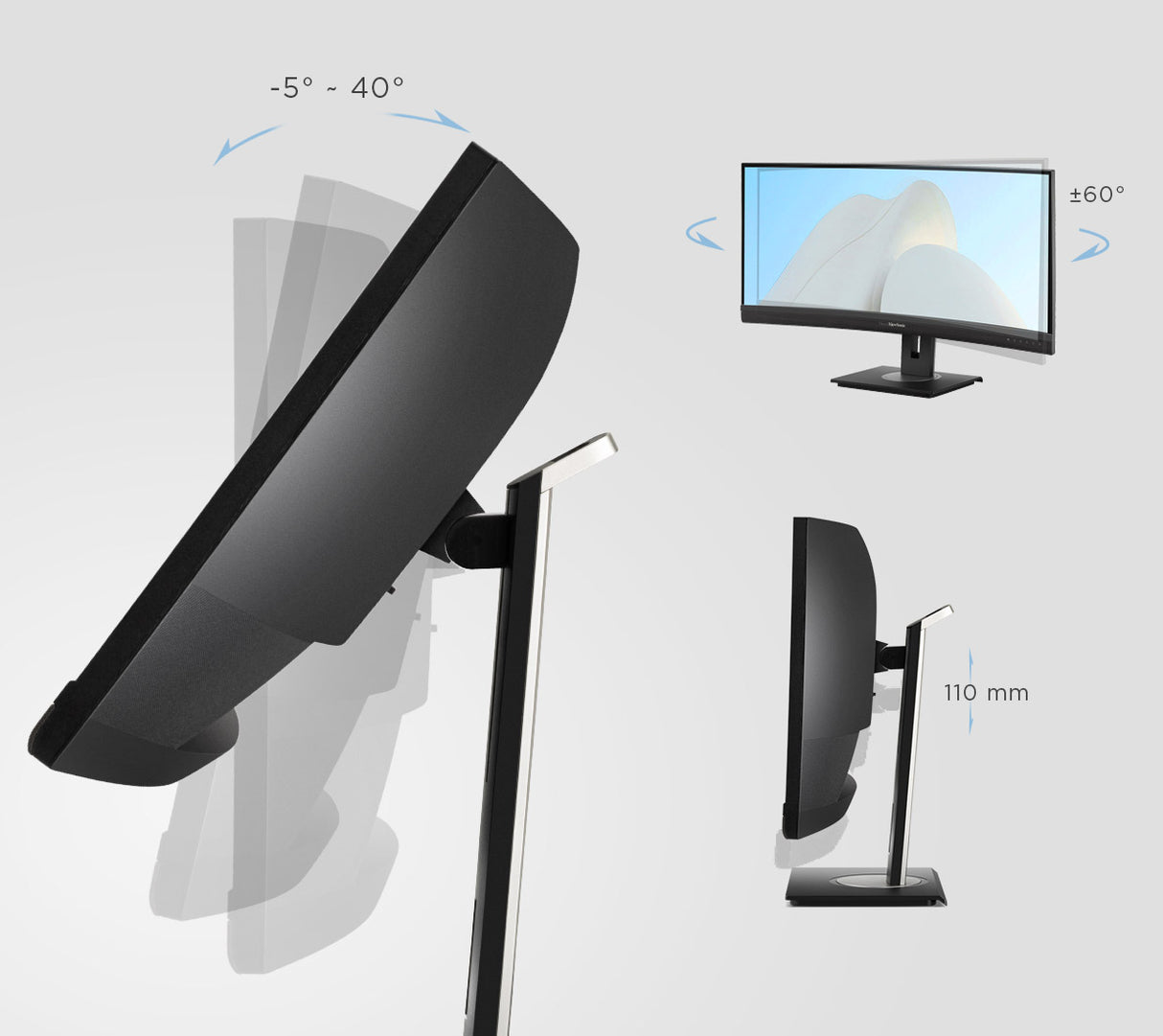 ViewSonic VG3456CA – 34-Inch Ultrawide WQHD USB-C Monitor Computer Monitors ViewSonic