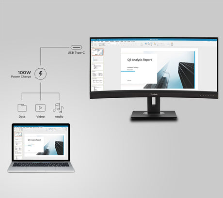 ViewSonic VG3456CA – 34-Inch Ultrawide WQHD USB-C Monitor Computer Monitors ViewSonic