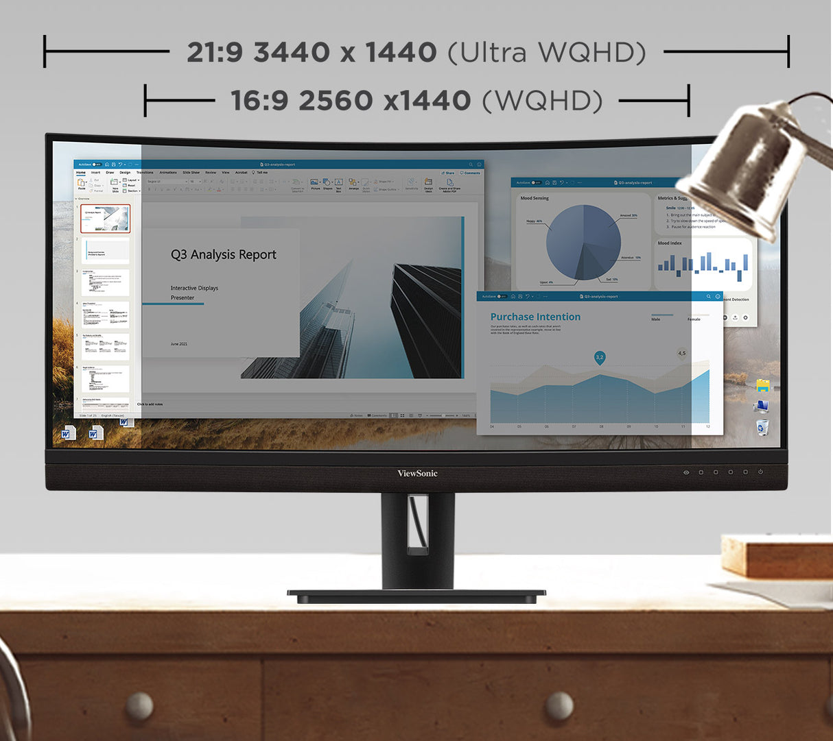 ViewSonic VG3456CA – 34-Inch Ultrawide WQHD USB-C Monitor Computer Monitors ViewSonic
