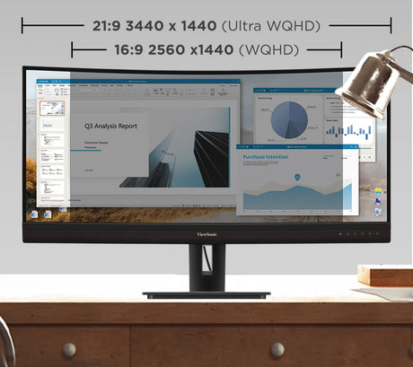 ViewSonic VG3456CA – 34-Inch Ultrawide WQHD USB-C Monitor Computer Monitors ViewSonic