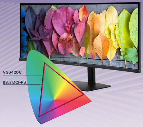 ViewSonic VG3420C – 34-Inch WQHD Curved 144Hz Display Computer Monitors ViewSonic