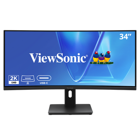ViewSonic VG3409C – 34-Inch Ultrawide Curved WQHD Ergonomic Monitor Computer Monitors ViewSonic