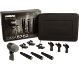 Shure DMK57-52 Drum Microphone Kit, includes 3 SM57 Microphones, one BETA 52A Microphone, three A56D Drum-mounting Systems, and a Carrying Case Microphones Shure