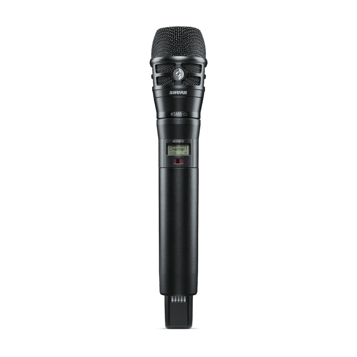 Shure ADX2FD/K8B Digital Handheld Wireless Microphone Transmitter with KSM8 Capsule (Black) Microphones Shure
