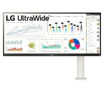 LG 34BQ680-W – 34" 2560X1080 IPS Panel CURVED LCD Small Format Monitor Desktop Monitors LG Electronics
