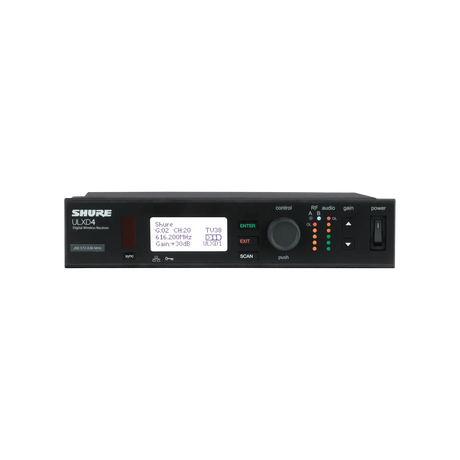 Shure Single Digital Wireless Receiver (530-602 MHz) - ULXD4GV=-H50 Audio Components Shure