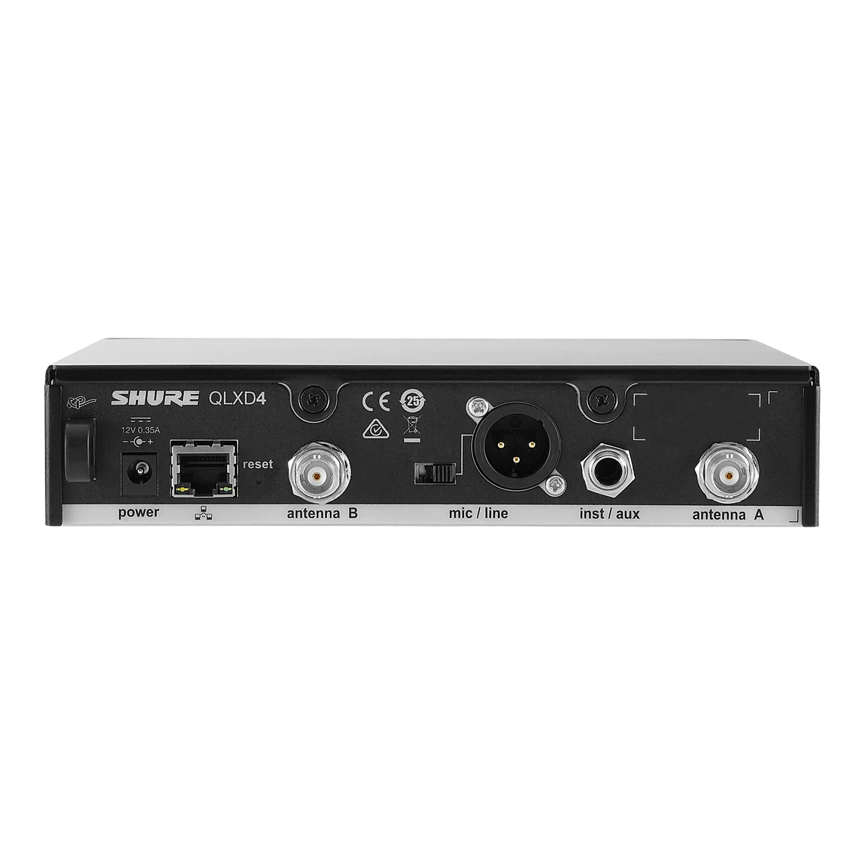 Shure QLXD4 Series Single-Channel Digital Half-Rack Wireless Mic Receiver Microphones Shure