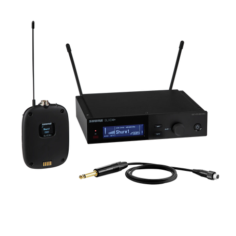 Shure SLXD14/98H Combo System with SLXD1 Bodypack, SLXD4 Receiver, and Beta 98H/C Clip-on Gooseneck Microphone Microphones Shure