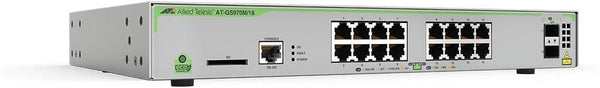 Allied Telesis AT-GS970M/18-10 L2+ MANAGED 16 X10/100/1000MBPS 2XSFP UPLINK 1FIXED AC PWR SUPPLY