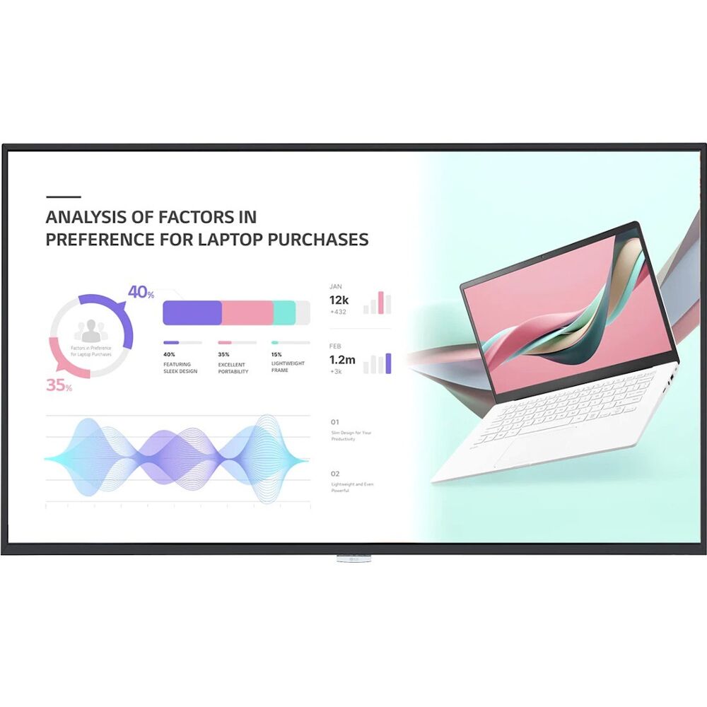 LG 43UH5J-HRBX – 43" 3840 x 2160 UHD LED Backlit LCD Large Format Monitor Pro LED Displays LG Electronics