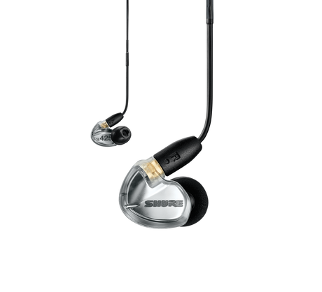 Shure SE425-CL Sound Isolating™ Dual Driver Earphone with Detachable Cable and Formable Wire (Clear) Headphones Shure