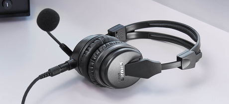 Shure BRH50M Premium Dual-Sided Broadcast Headset. Includes BCASCA-NXLR3QI cable Microphones Shure
