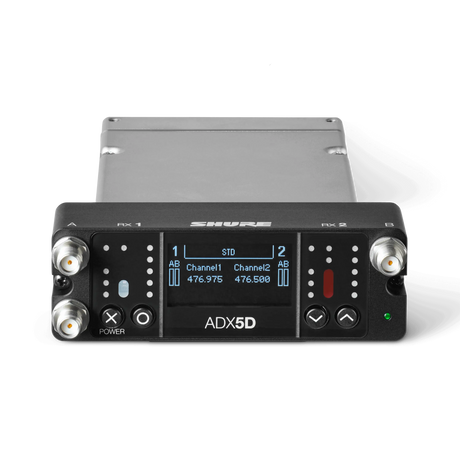 Shure ADX5DUS Digital Dual-Channel Slot-Mount Wireless Receiver Microphones Shure