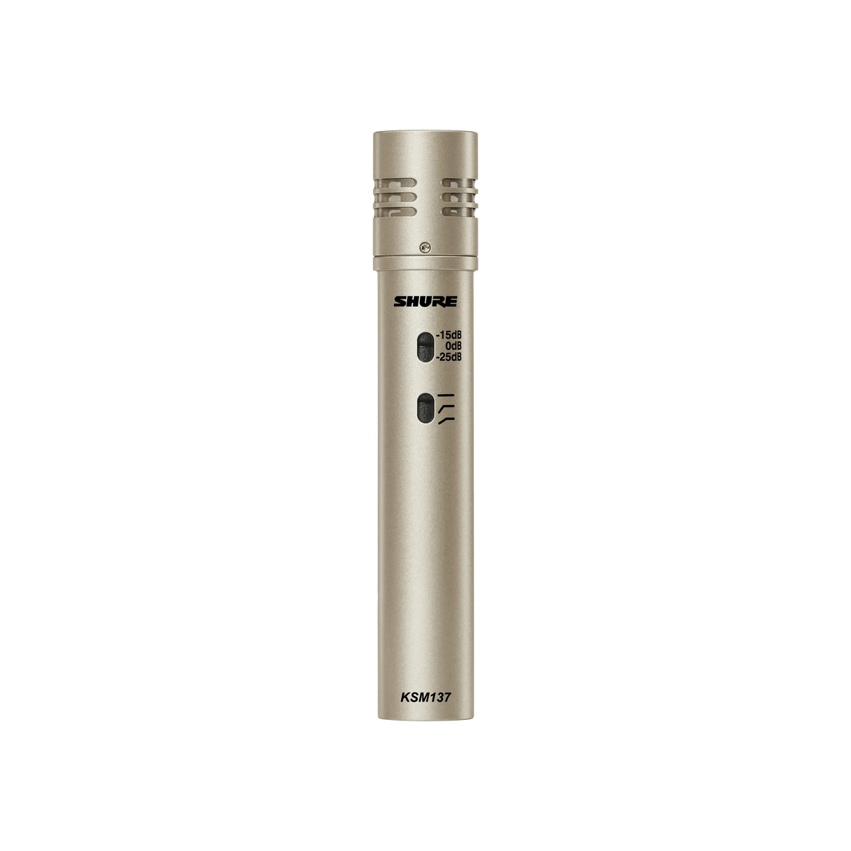 Shure KSM137/SL Cardioid Studio Condenser Microphone (Champagne), Foam Windscreen and Carrying Case Microphones Shure