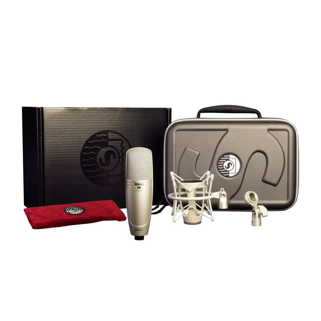 Shure KSM44A/SL Multi-Pattern, Large Diagphragm, Side-Address Condenser Studio Microphone (Cristal) Microphones Shure
