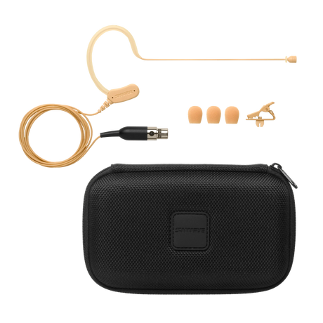 Shure MX153T/O-TQG Omnidirectional Earset Headworn Microphone (Tan) Microphnes Shure