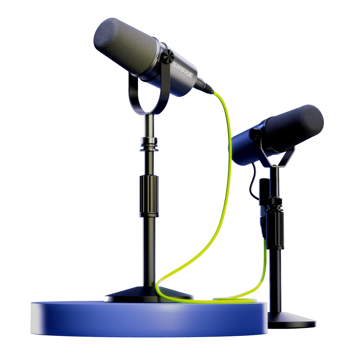 Shure C25J 25' Hi-Flex Cable®, Chrome XLR Connectors Microphones Shure