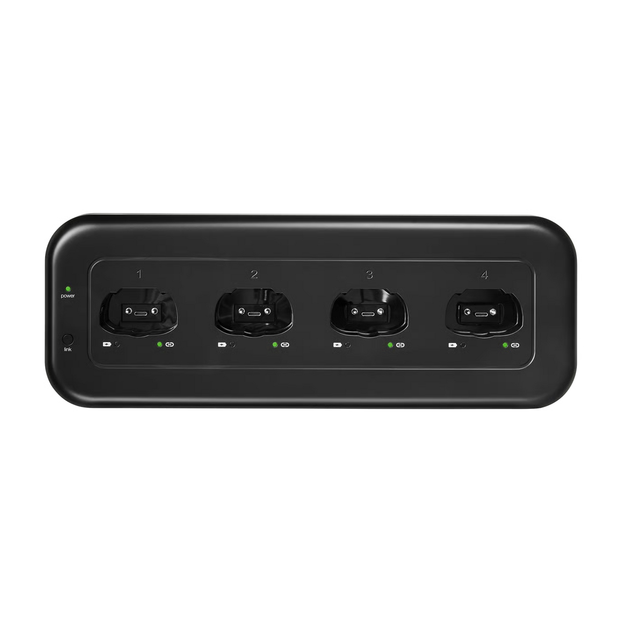 Shure MXWNDX4 Networked 4-Bay Charging Station for MXW neXt Bodypack, Handheld & Boundary Wireless Microphone Transmitters