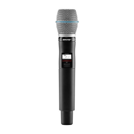 Shure QLXD2/B87A Handheld Transmitter with Beta87A Microphone Microphones Shure