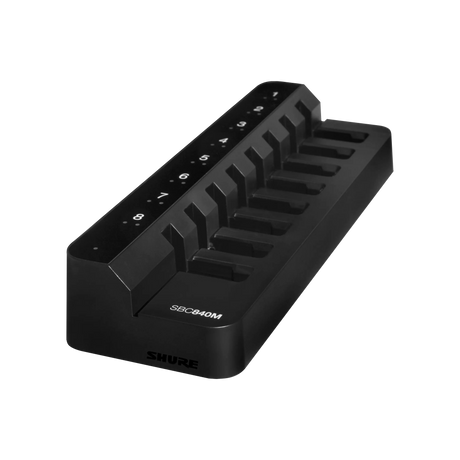 Shure SBC840M-US 8-Bay, Networked, Battery-only Tray Charger Microphnes Shure