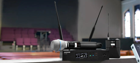 Shure QLXD4 Series Single-Channel Digital Half-Rack Wireless Mic Receiver Microphones Shure