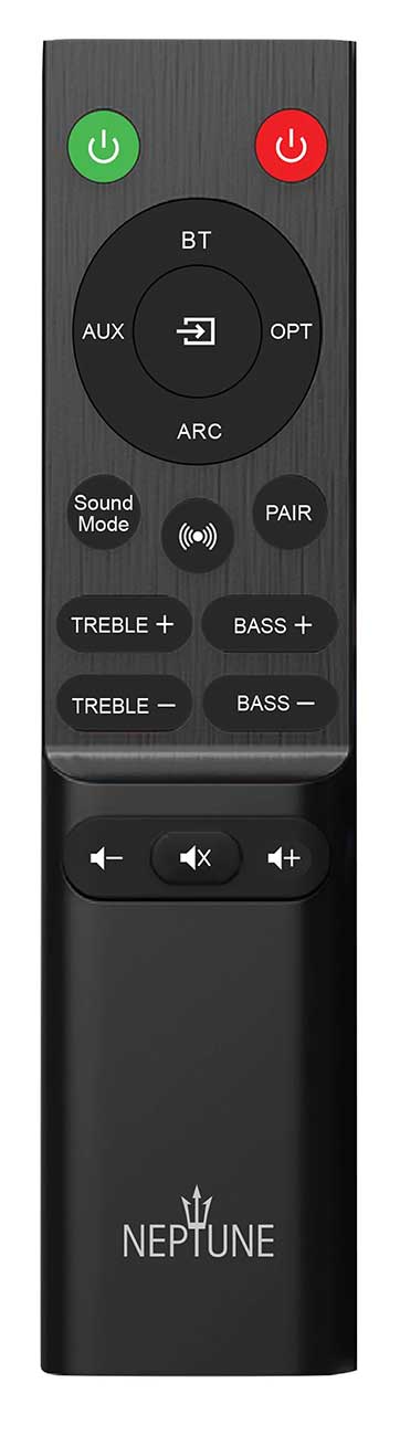 Peerless-AV ACCD-REM-NTSB150 replacement remote control for Neptune Outdoor Soundbar NTSB150