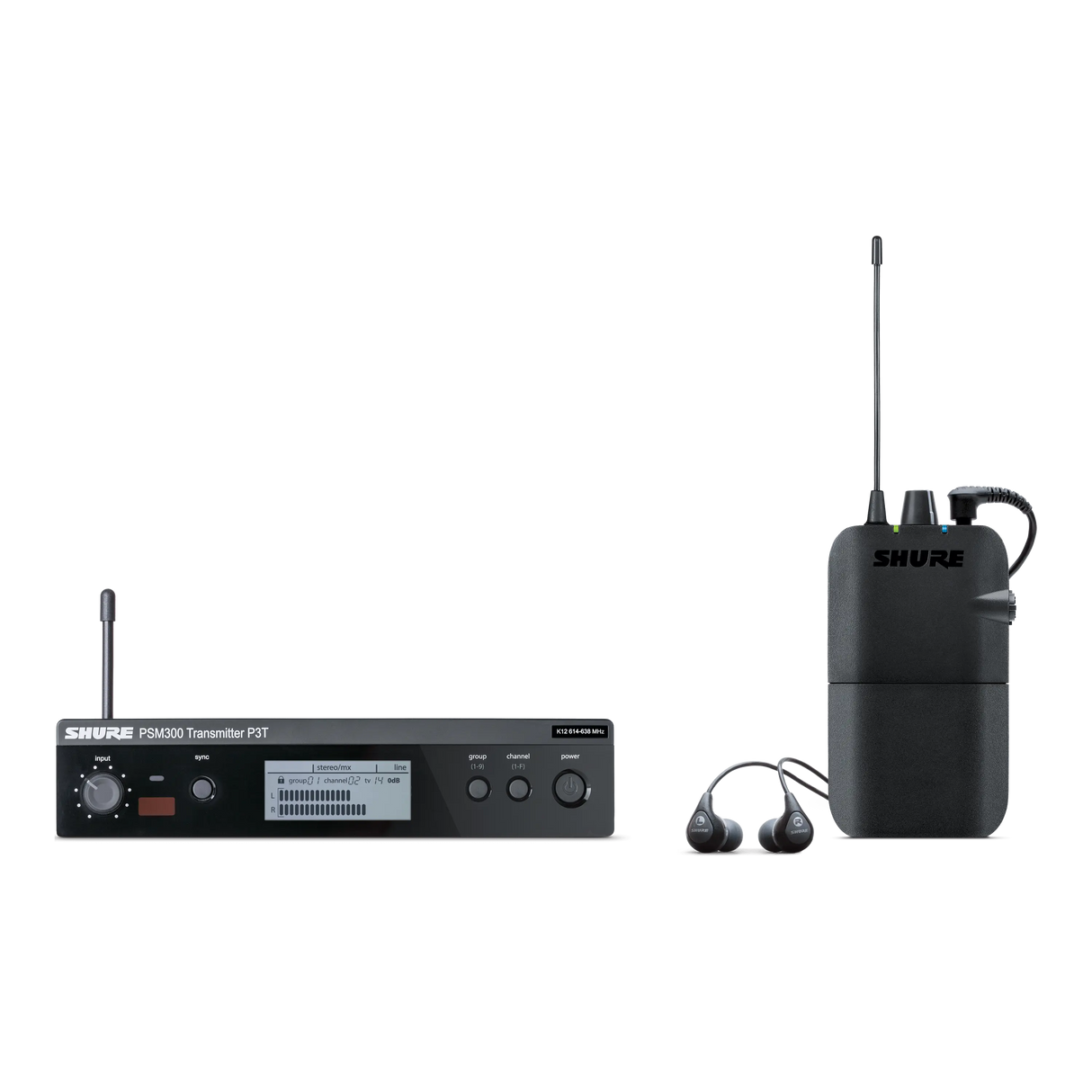 Shure P3TRA215CL PSM300 Wireless In-Ear Monitor System Microphones Shure