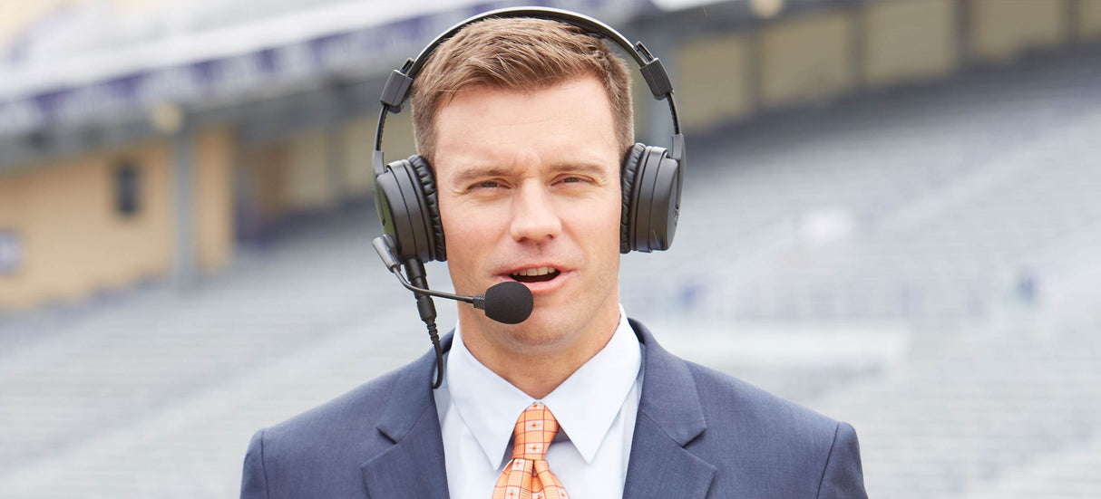 Shure BRH50M Premium Dual-Sided Broadcast Headset. Includes BCASCA-NXLR3QI cable Microphones Shure