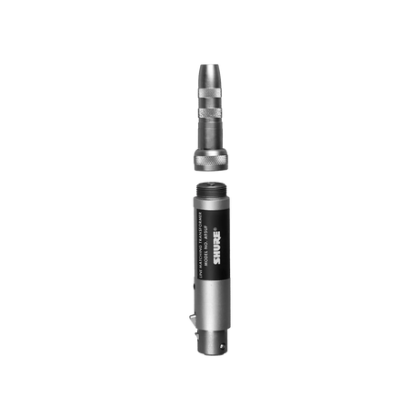 Shure A95UF Transformer; Low Z, Female XLR to High Z MC1M Connector with Mating 1/4" Phone Plug/Jack Microphones Shure