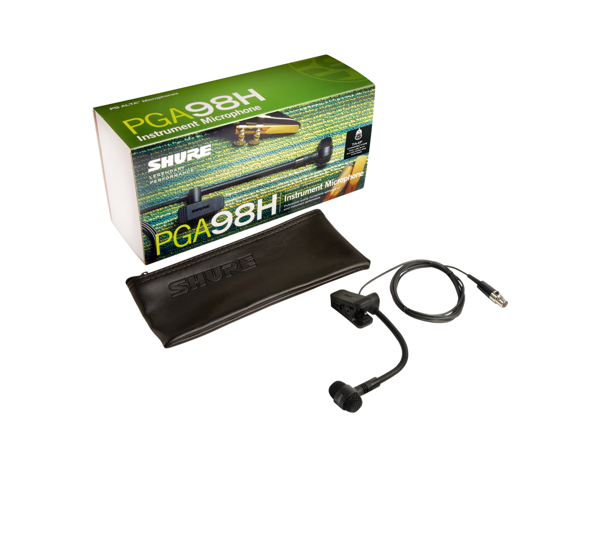 Shure PGA98H-TQG Cardioid condenser gooseneck instrument microphone - TA4F connector for use with wireless systems Microphones Shure